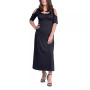 Women's Cut Out Shoulder A-Line Floor Length Dress