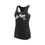Women's Branded Black Las Vegas Raiders Wordmark Logo Racerback Scoop Neck Tank Top