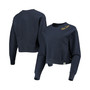 Women's Navy Notre Dame Fighting Irish Corded Timber Cropped Pullover Sweatshirt