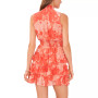Women's Printed Sleeveless Smocked Neck Dress