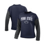 Women's Navy and Charcoal Penn State Nittany Lions Campus Dolman Pullover Sweatshirt