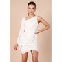 Womens Toira One Shoulder Gathered Mini Dress