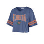 Women's Royal Florida Gators Fanfare Sport V-Neck Crop Top