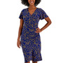 Women's Dahlia Dot-Print V-Neck Flutter-Sleeve Dress