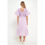 Women's Puff-Sleeved Midi Dress