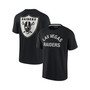 Men's and Women's Black Las Vegas Raiders Super Soft Short Sleeve T-shirt