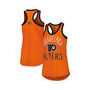 Women's Orange Philadelphia Flyers First Base Racerback Scoop Neck Tank Top
