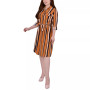 Women's 3/4 Sleeve Roll Tab Shirtdress with Belt