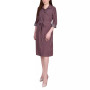 Women's 3/4 Sleeve Roll Tab Shirtdress with Belt