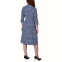 Women's 3/4 Sleeve Roll Tab Shirtdress with Belt