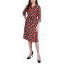 Women's 3/4 Sleeve Roll Tab Shirtdress with Belt