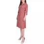 Women's 3/4 Sleeve Roll Tab Shirtdress with Belt