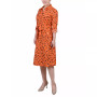 Women's 3/4 Sleeve Roll Tab Shirtdress with Belt
