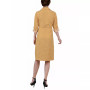 Women's 3/4 Sleeve Roll Tab Shirtdress with Belt