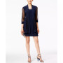 Embellished Dress and Illusion Duster Jacket