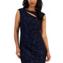 Sequined Lace Cutout Sheath Dress