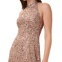 Women's Paillette-Detail Halter Dress