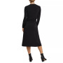 Women's Zip-Front Long-Sleeve A-Line Dress