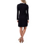 Women's Ruffled-Neck and Cuff Long Sleeve Sweater Dress