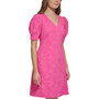 Women's Blossom Jacquard Puff-Sleeve Dress