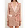 Women's Sequins Belted Blazer