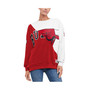 Women's Red, White Chicago Bulls Ariel Pullover Sweatshirt