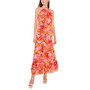 Women's Challis Printed Halter Maxi Dress