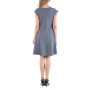 Scoop Neck A-Line Dress with Keyhole Detail