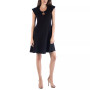 Scoop Neck A-Line Dress with Keyhole Detail