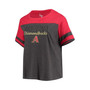Women's Heathered Charcoal, Red Arizona Diamondbacks Plus Size Colorblock T-shirt