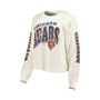 Women's Cream Chicago Bears Brush Back Parkway Long Sleeve T-shirt