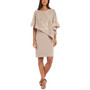 Petite Sequined Cape Sheath Dress