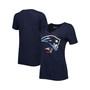 Women's Navy New England Patriots Ink Dye Sideline V-Neck T-shirt