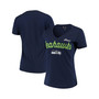 Women's College Navy Seattle Seahawks Post Season V-Neck T-shirt