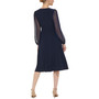 Women's Chiffon-Sleeve Midi Dress