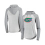 Women's Heathered Gray, White Florida Gators Gloria Raglan Long Sleeve Hoodie T-shirt