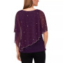 Embellished Asymmetrical Overlay Top