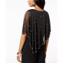 Embellished Asymmetrical Overlay Top