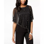 Embellished Asymmetrical Overlay Top