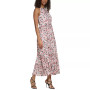 Women's Floral-Print Chiffon Ruffled Tie-Neck Halter Dress