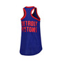 Women's Blue Detroit Pistons Showdown Scoop-Neck Racerback Tank Top