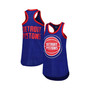 Women's Blue Detroit Pistons Showdown Scoop-Neck Racerback Tank Top