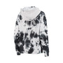 Women's White and Black Miami Dolphins Dakota Oversized Tie-Dye Half-Zip Hoodie