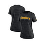 Women's Black Pittsburgh Steelers Sideline Velocity Performance T-shirt