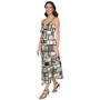 Women's Cotton Printed Tie-Bodice Sleeveless Dress