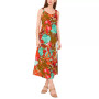Petite Floral-Print Tushy Strap Maxi Dress