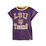 Women's Purple LSU Tigers Sound Up Maya Cutoff T-shirt