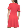 Women's Scuba Crepe Flounce Fit & Flare Dress