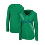 Women's Heather Green Notre Dame Fighting Irish Bernadette Lightweight Hooded Long Sleeve T-shirt