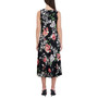 Women's Printed V-Neck Sleeveless Midi Dress